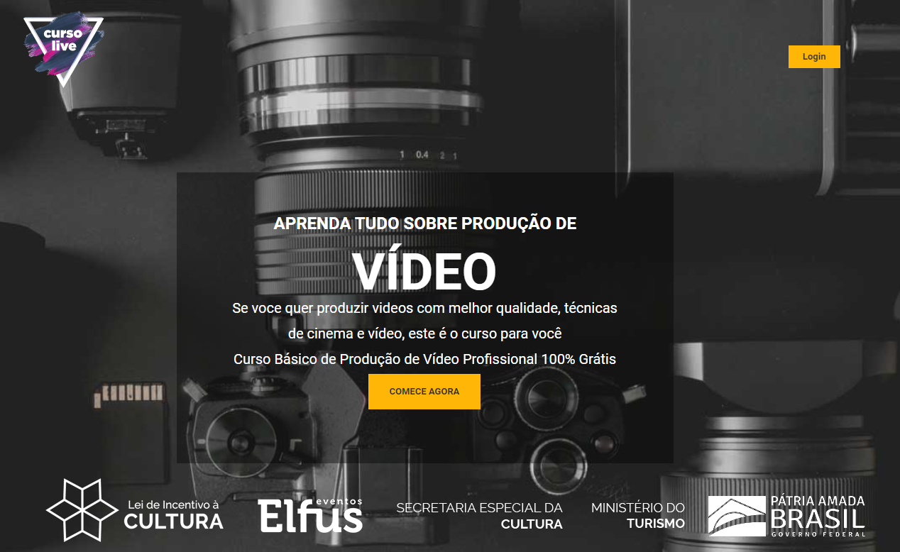 Curso de Vídeo Profissional, divulgação da Malka Digital