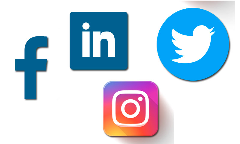 Facebook, Instagram, Twitter e LinkedIn - Serviços Malka Digital